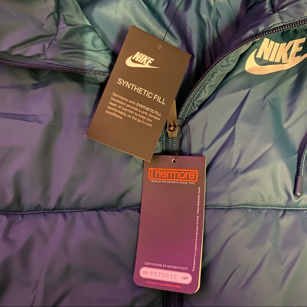 🚨SOLD🚨NIKE WOMENS THERMAL Blueish JACKET XL - Picture 6 of 7